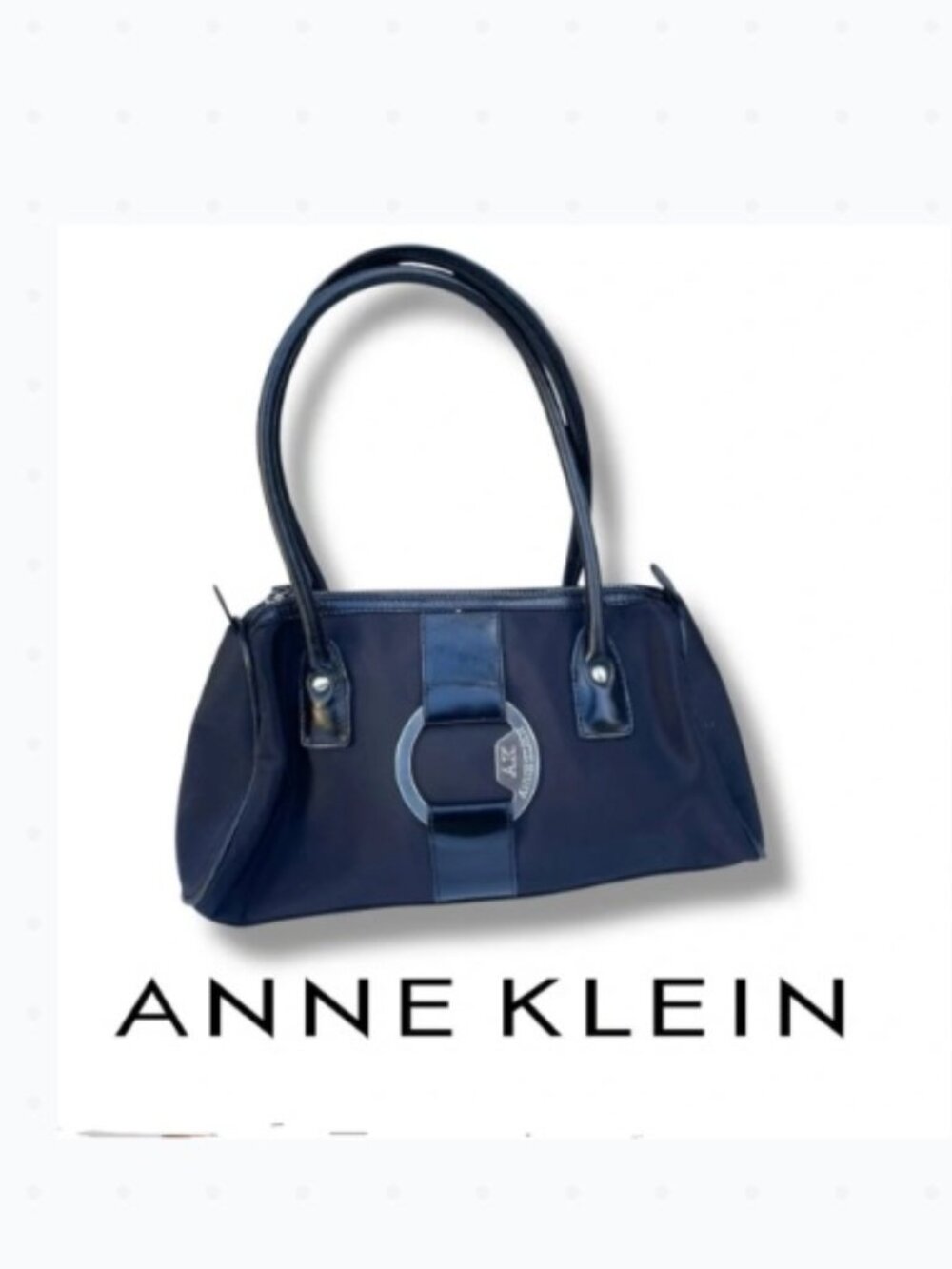 ANNE KLEIN HANDBAG PURSE LEATHER TRIM